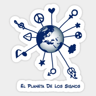 The planet of signs Sticker